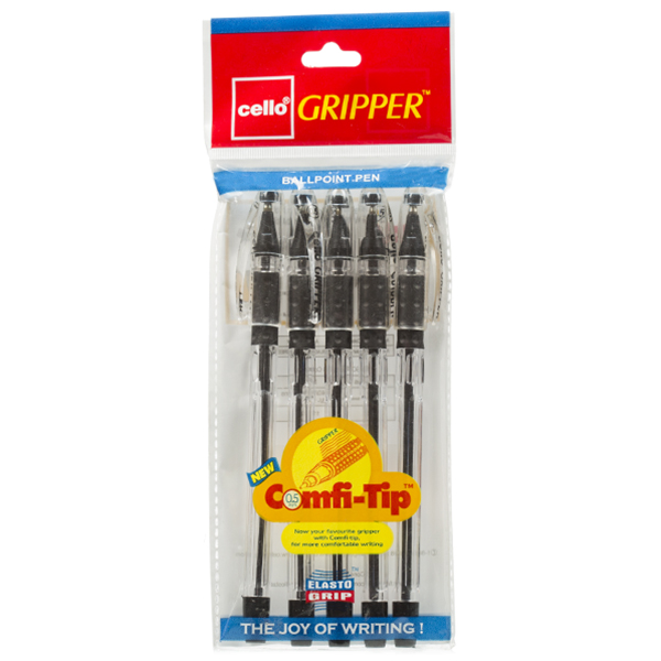 Cello Gripper Pen Black